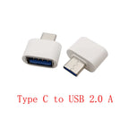 5Pcs USB Type C Plug to USB 2.0 A Female to Micro USB Male OTG Adapter Converter OTG Cable Connector For Mouse Keyboard U Disk