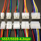 5557 5559 4.2mm/0.165" Automobile Harness Connector 2/4/6/8/10-24 Pin 30cm Electric Motorcycle Controller Male Female Plug Wire