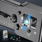 RJ45 Connector CAT6 Pass Through Connectors Crystal End Gold-Plated 8P8C UTP Protective Case Ethernet Network Modular Plug