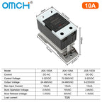 OMCH DIN Rail SSR Solid State Relay With Aluminum Heat Sink DA AA DD 3-32VDC 10A 25A 40A 60A 80A 100A 120A Single Phase Control