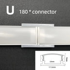 1-10 PCS LED Rigid Strip DC12V 50CM 20 Inch SMD5730 36LEDs U/V-Shaped Flat LED Aluminum Channel Rigid Strip for Indoor Lighting