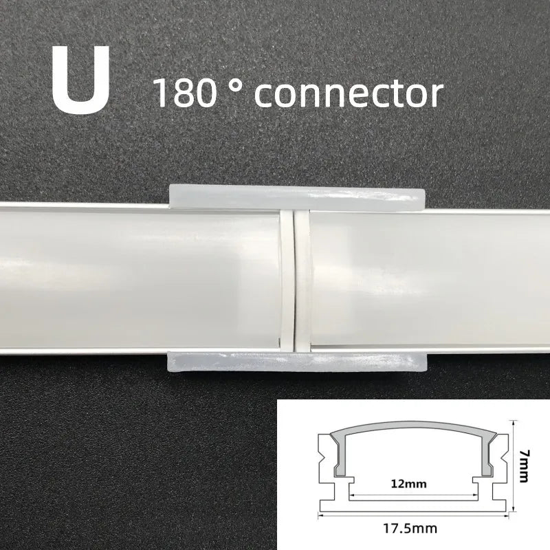 1-10 PCS LED Rigid Strip DC12V 50CM 20 Inch SMD5730 36LEDs U/V-Shaped Flat LED Aluminum Channel Rigid Strip for Indoor Lighting
