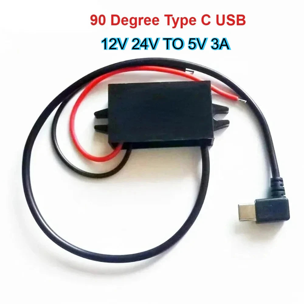15W 12V 24V to 5V 3A DC-DC Step Down Buck Converter Regulator Power Supply Module Mini USB Micro USB Male Female Type-C Adapter