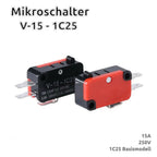 V-15 V-151 V-152 V-153 V-154 V-155 V-156-1C25 Micro Switch 16A 250VAC SPDT Momentary Travel Limit Switch 1NO1NC Lever Roller