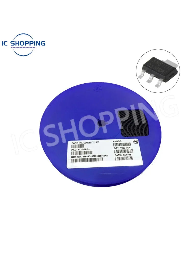 2500PCS/REEL AMS1117-1.2V AMS1117-3.3V AMS1117 1.2V 1.5V 1.8V 2.5V 3.3V 5V ADJ LM1117 1117 Linear Voltage Regulator SOT223 IC