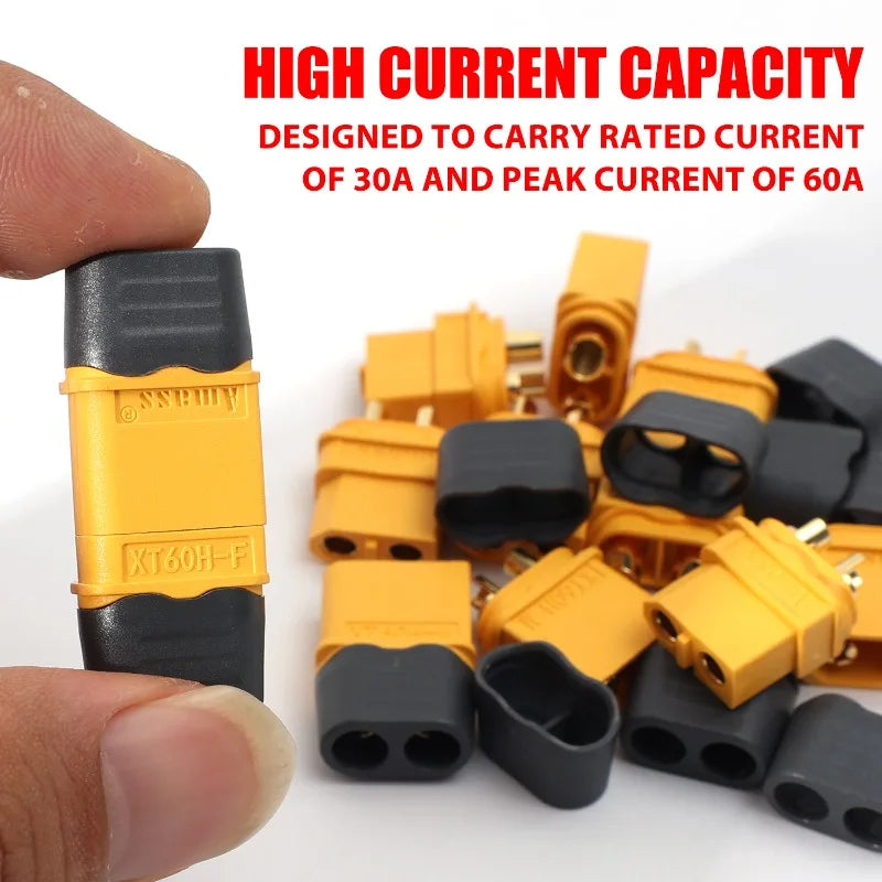 XT60 Female Male Plug with Sheathfor XT60H Plugs Connector Adapter for RC Lipo Battery Airplane Wire Cable Charger Connectors