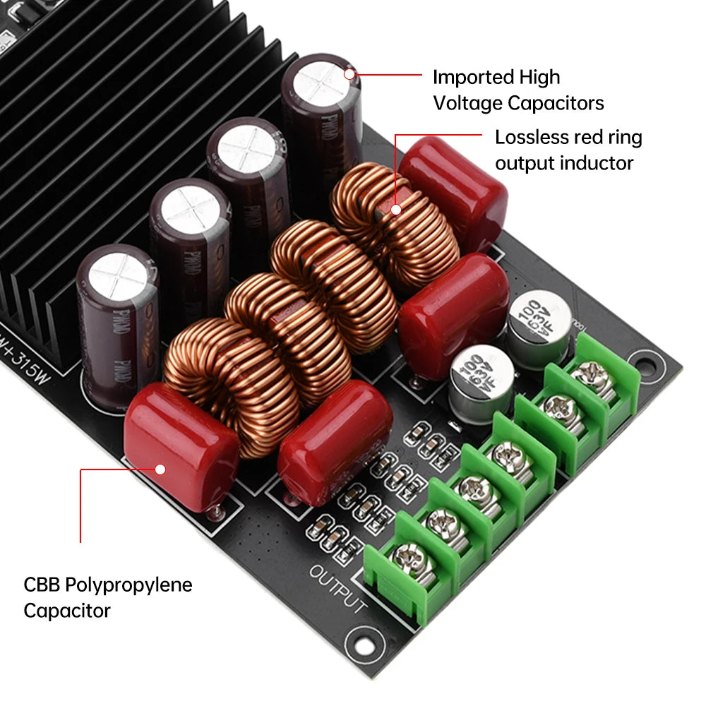 TPA3255 600W Fever Hifi Digital Sound Amplifier Board High-Power Amplifier Dual Channel 2x300W