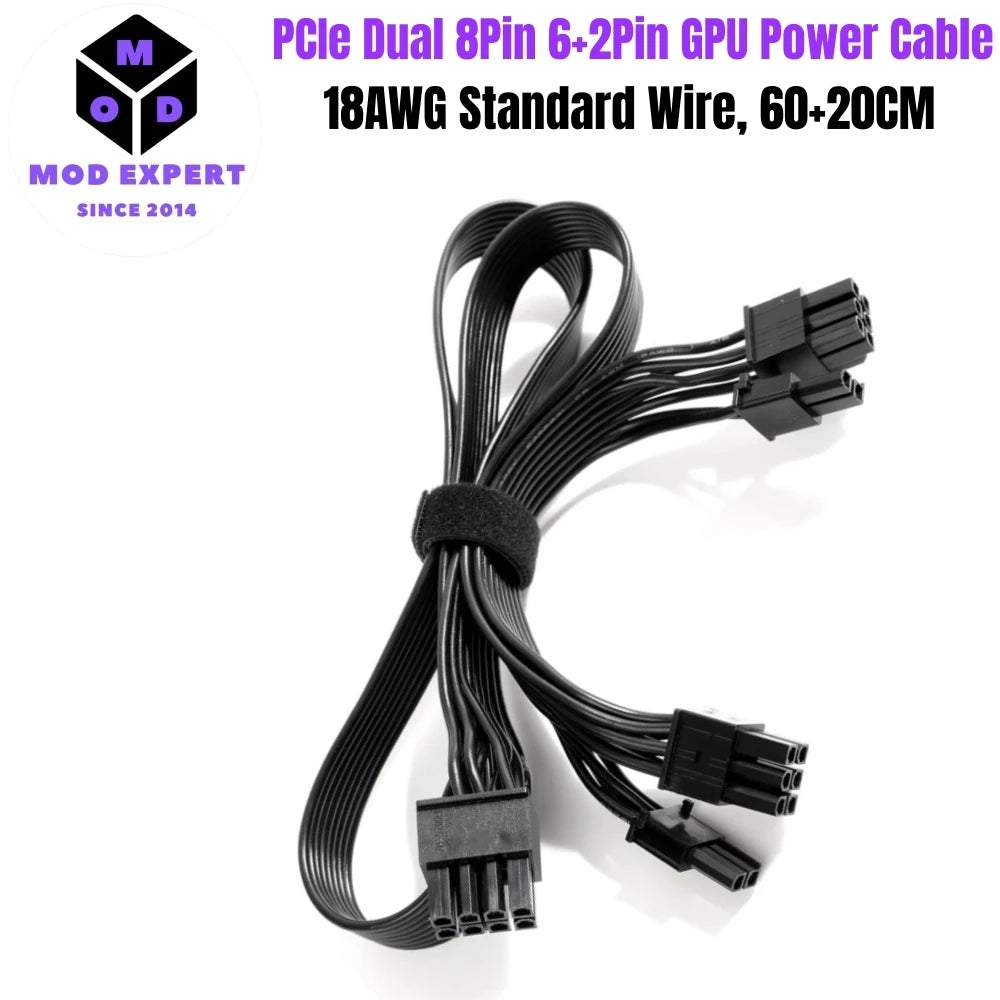Modular Power Cable for Gigabyte GP-B700H 700W, GP-G750H 750W, GPU PCIe 8Pin 6+2Pin, CPU 4+4Pin, SATA, Molex IDE 4Pin, ATX 24Pin