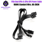 Modular Power Cable for Gigabyte GP-B700H 700W, GP-G750H 750W, GPU PCIe 8Pin 6+2Pin, CPU 4+4Pin, SATA, Molex IDE 4Pin, ATX 24Pin