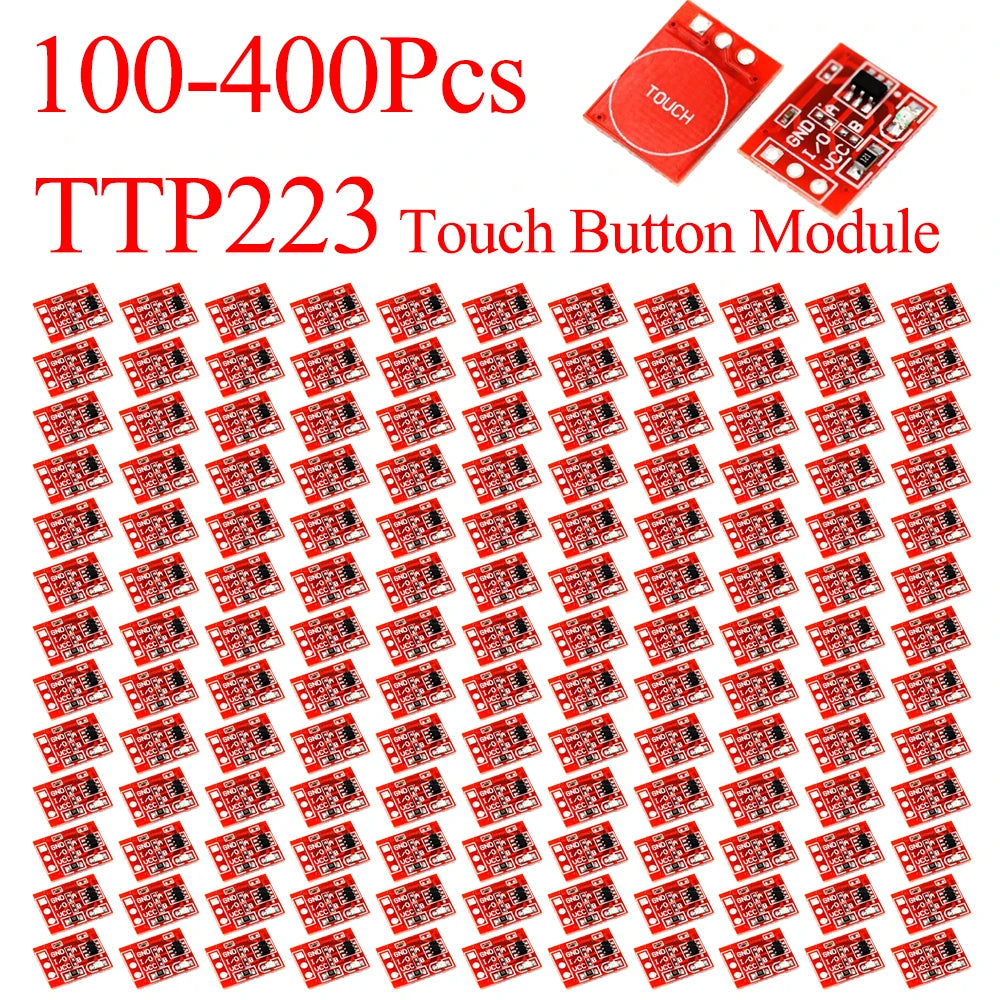 100/200/300/400PCS TTP223 Touch Button Module Capacitor Type Single Channel Self Locking Touch Switch Sensor
