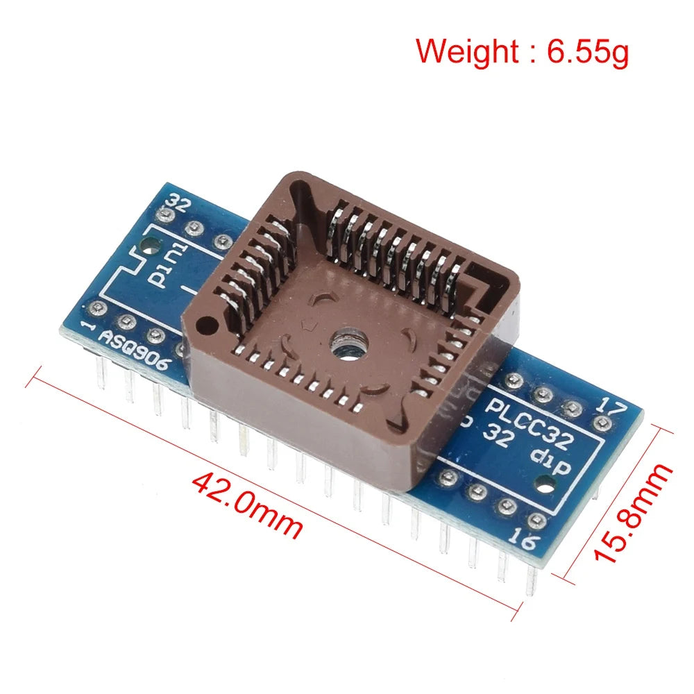 1/3PCS PLCC20 PLCC28 PLCC32 PLCC44 to DIP 20 28 32 44 USB Universal Programmer IC Adapter Tester Socket for TL866CS TL866A