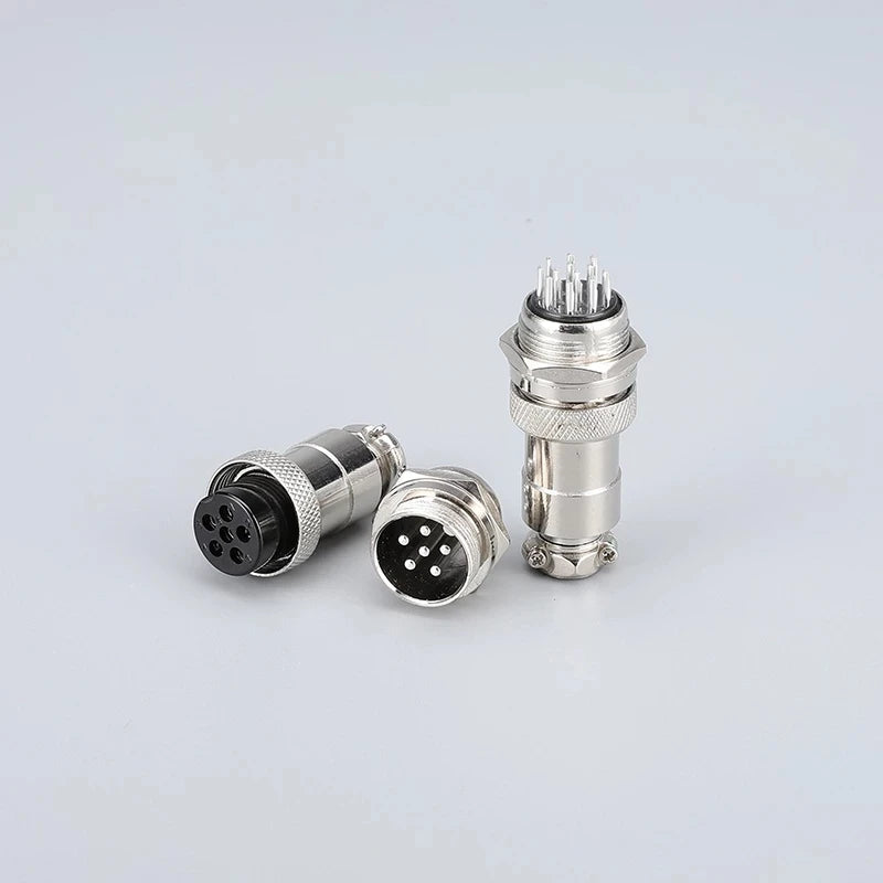 GX12 2/3/4/5/6/7Pin Nut Type Aviation Plug 12mm Circular Socket  Male & Female Electric Power Panel M12 Connector