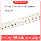 5000PCS 0805 Chip resistor 5% 0R-10M 1R 2.2R 5.1R 10R 22R  100R 1K2 6.8K 10K 12K 20K 47K 100K 510K 910K 1M 4.7M 9.1M 1/8W