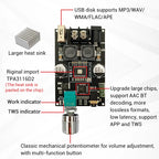 100W Bluetooth 5.1 TPA3116D2 Mono Bt Audio Power Amplifier Module AMP Amplificador Home Theater With TWS Mode 1001B