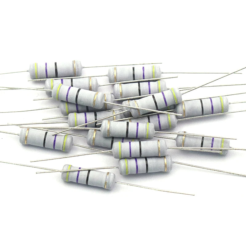 20pcs 2W Carbon Film Resistor 5% Resistance 0.1Ω-2MΩ 0.47 10 47 100 200 470 820 1K 4.7K 10K 47K 100K 200K 330K 470K 1M 1.2M Ohm