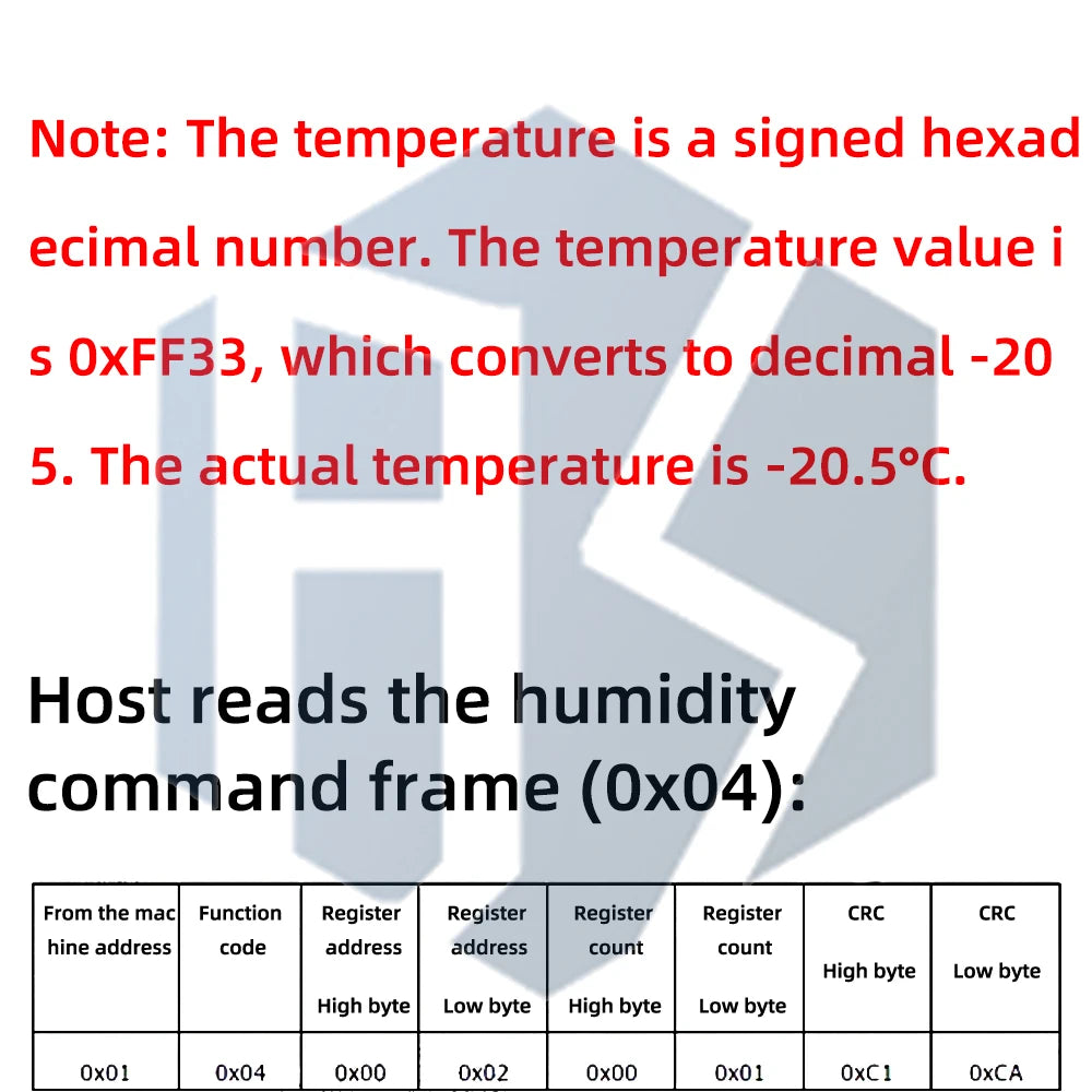 SHT20 RS485 Modbus RTU Temperature Humidity Sensor Transmitter for PLC