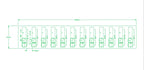 PS-11 DIN Rail Mounting  12-Port Power Splitter Anderson Connector Distributor DC36V 45A.