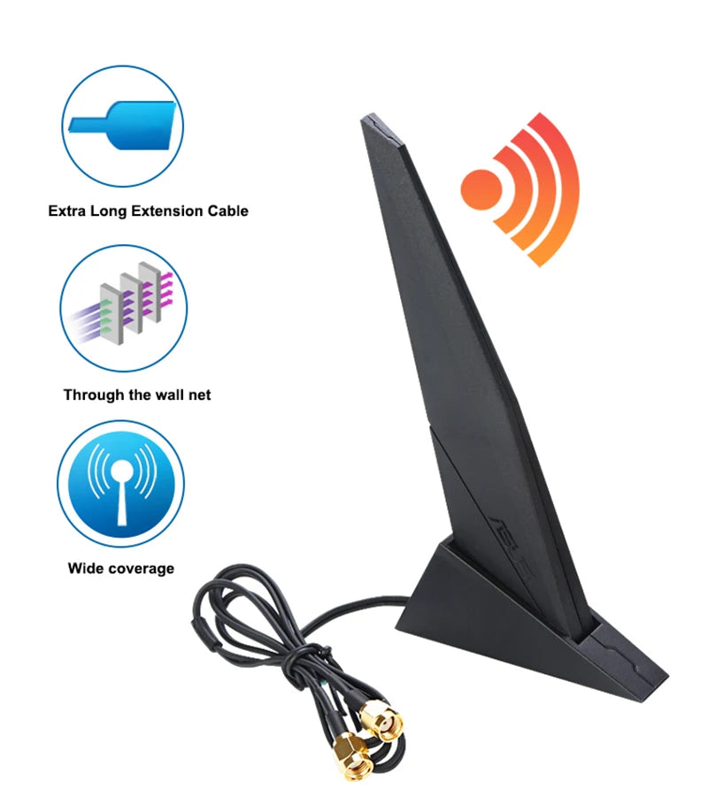 Originele ASUS 2T2R WIFI 6 Dual Band Moving Antenna 2.4G 5.8G for  ROG Z390 Z490 X570 B460 B360 PC Moederbord Router