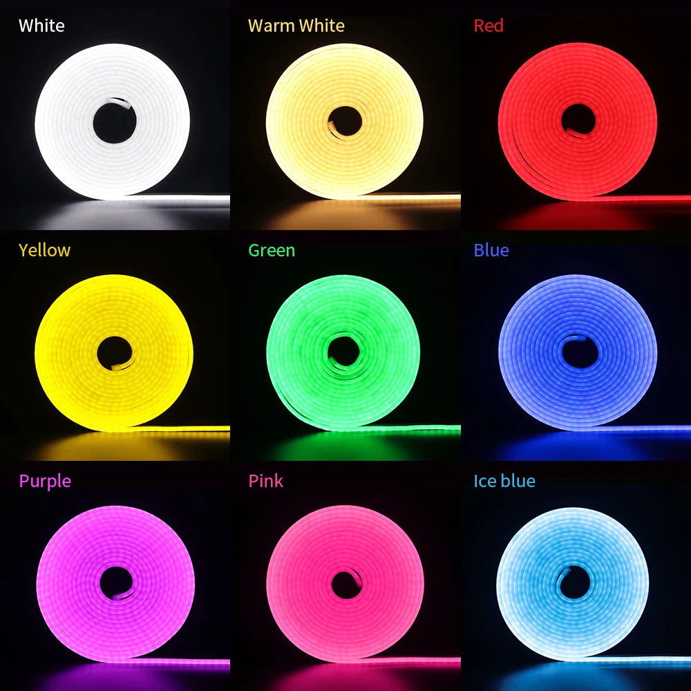 Neon Strip DC 12V IP65 Waterproof 2835 120Leds/M White/Blue/Pink/Yellow/Red/Green Flexible Ribbion Rope LED Strip 0.5M 1M 3M 5M