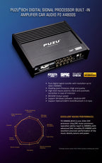PUZU PZ-X4800S  6core 32bit 8CH with power Car Audio DSP Digital signal processor built in amplifier 8X150W support BT5.0 OPT
