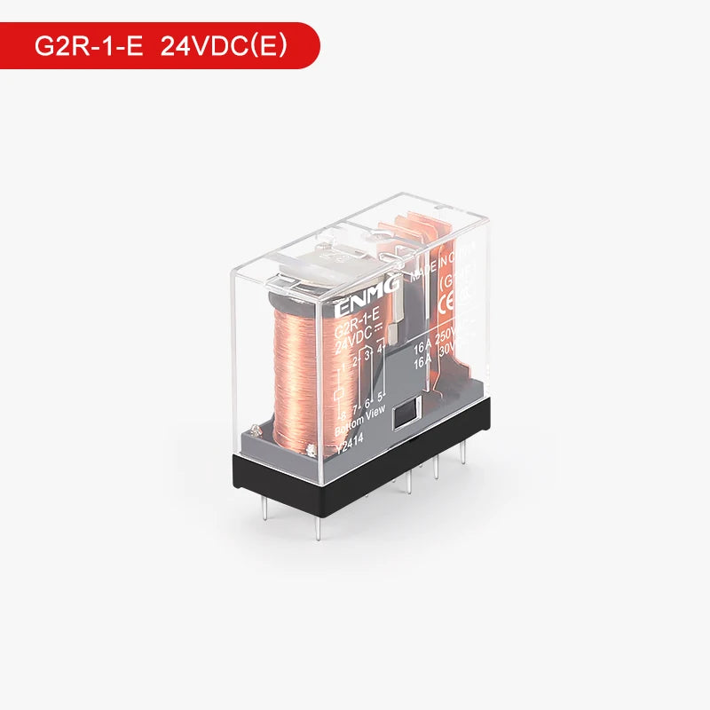 ENMG G2R-1-E / G2R-2 Miniature Low-Power Relay - 5V/12V/24VDC,Solder Terminals (5-Pin/8-Pin) Shock-Resistant Nickel-Plated Alloy