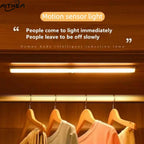 AITHEA Motion Sensor LED Cabinet Light USB Rechargeable Wireless Strip Lamp for Closet Wardrobe Kitchen Staircase Bedroom