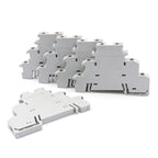50Pcs DIN Rail Terminal Block DIKD 1.5, 1.5mm² 3-Tier Screw Clamp for C45/DZ47 Breakers & Industrial Control Cabinet