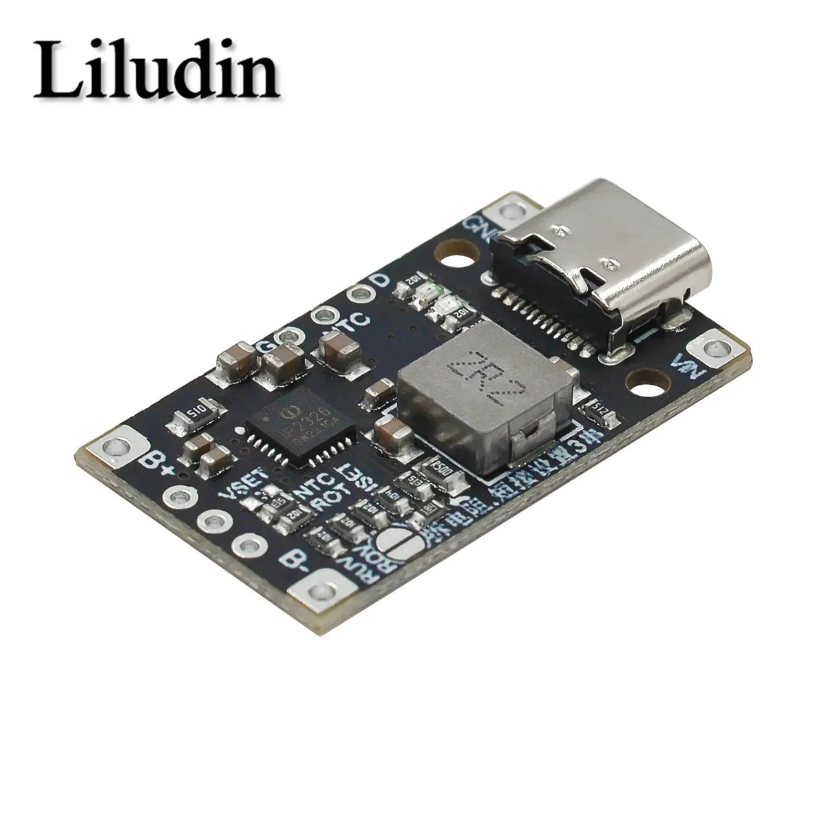 Lithium Battery Charging Boost Module With Balanced Support Fast Charge With Indicator Type-C USB 2/3S BMS 15W 8.4V 12.6V 1.5A