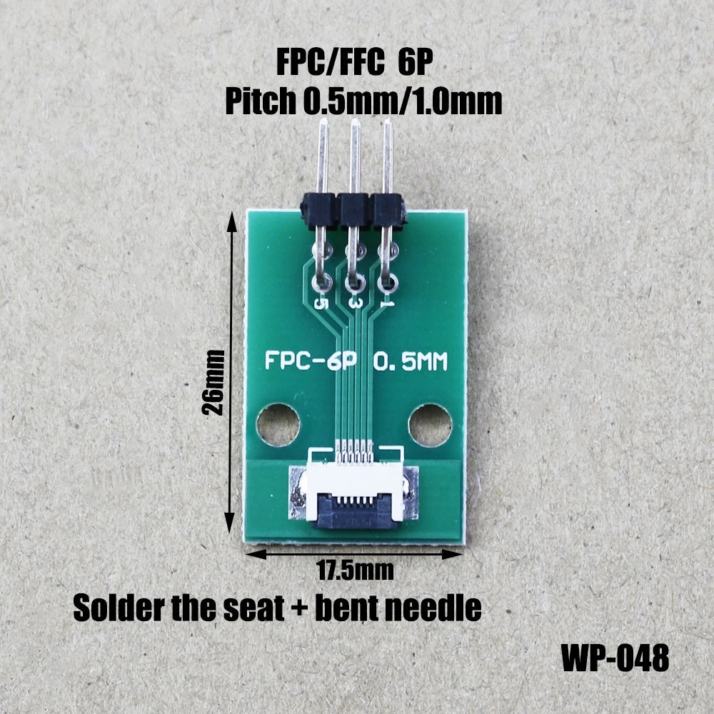1pcs 4/6/8/10/12/15/16/18/20/22/24/26/30/34/36/40/42/45/50/56 Pin FPC/FFC Adapter Board 0.5mm To 2.54mm Connector