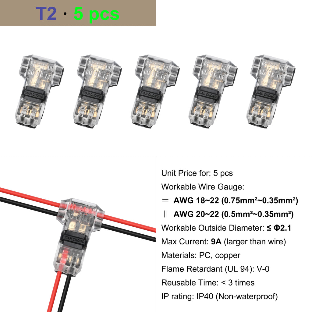 Cable Terminal Electric Wire Connector Clamp Block Quick Splice Scotch Lock Crimp for LED Car Wiring Joint Kit Tool Accessories