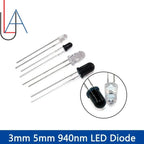 LAUBEI 20pcs/Set - 3mm & 5mm 940nm Infrared LEDs and IR Receivers Kit - for Remote Control Applications