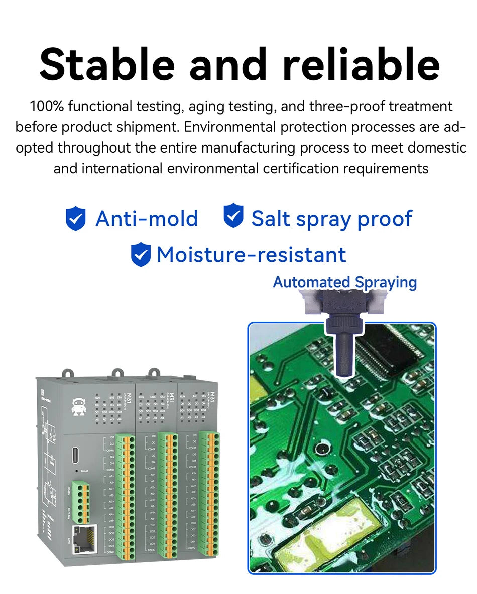 RS485 RJ45 DI/DO/AO/AI Distributed Remote IO Module CDEBYTE M31-U Series Modbus NEW Version Support PNP NPN DIP Free Splicing