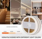 WS2811 IC COB LED Strip DC24V 360LEDs Addressable Running Water Flowing Light Flexible High Density Tape RA90 3000K/4000K/6000K