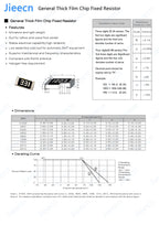 Jieecn 50pcs 2512 J 5% SMD Resistor 0R-10M 1W 0 1 10 100 150 220 330 ohm 1K 2.2K 4.7K 10K 100K 1R 10R 100R 150R 220R 6432