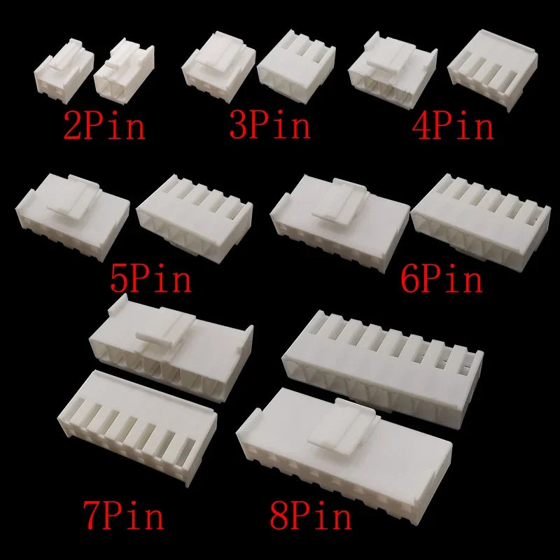 20/50PC VH3.96 2P 3P 4P 5P 6P 7P 8Pin Female Housing Plug Connector Straight/Curved Needle Pin Header Wafer VH 3.96mm Connectors