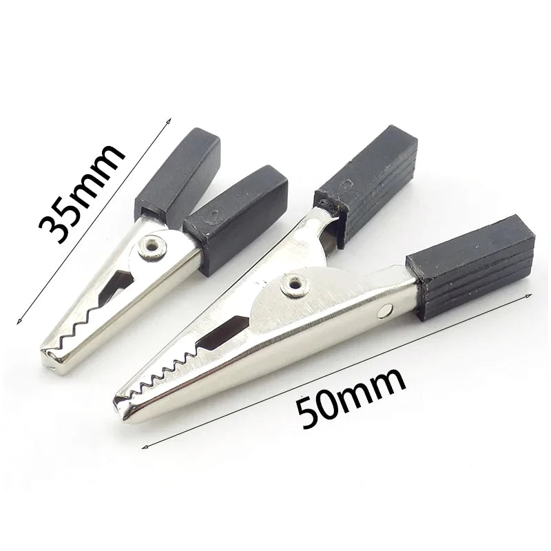 10PCS Alligator Clips Battery Clip Car Battery Test Lead Clips Electrical Insulated Crocodile Clips Plastic Handle Cable Tool
