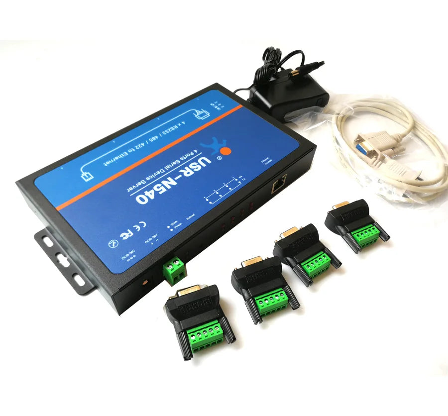 USR-N540 4 Ports RS232 RS485 RS422 to Ethernet RJ45 Modbus RTU Gateway Serial Device Servers with SSL/TSL MQTT