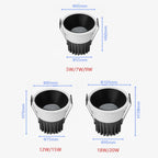 Recessed COB Spotlights 3CCT TUYA Bluetooth/Zigbee Matter Dimmable LED Downlight 110/220V Dimmable Ceiling Lamp Bedroom Kitchen