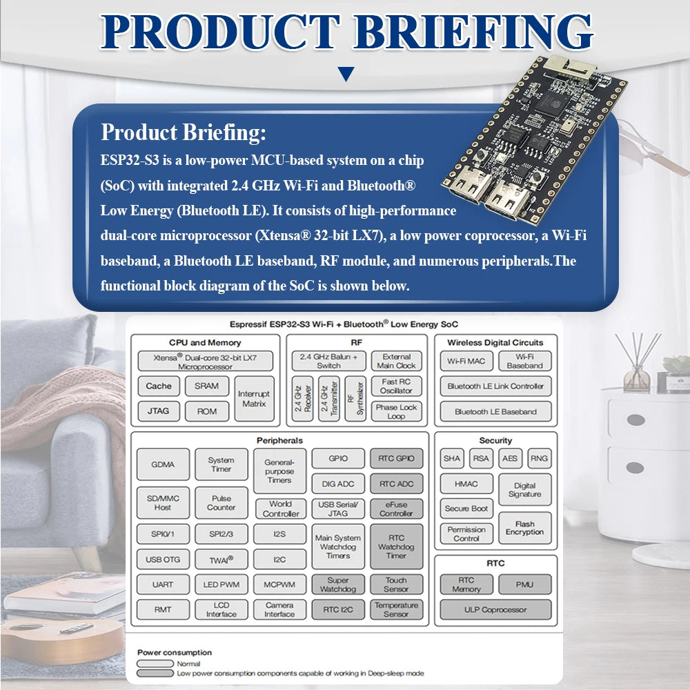 ESP32-S3 Development Board 2.4G Wifi BT Module with MIC OV2640 Camera Module NEW ESP32S3 N16R8 CAM 8MB PSRAM 16MB FLASH