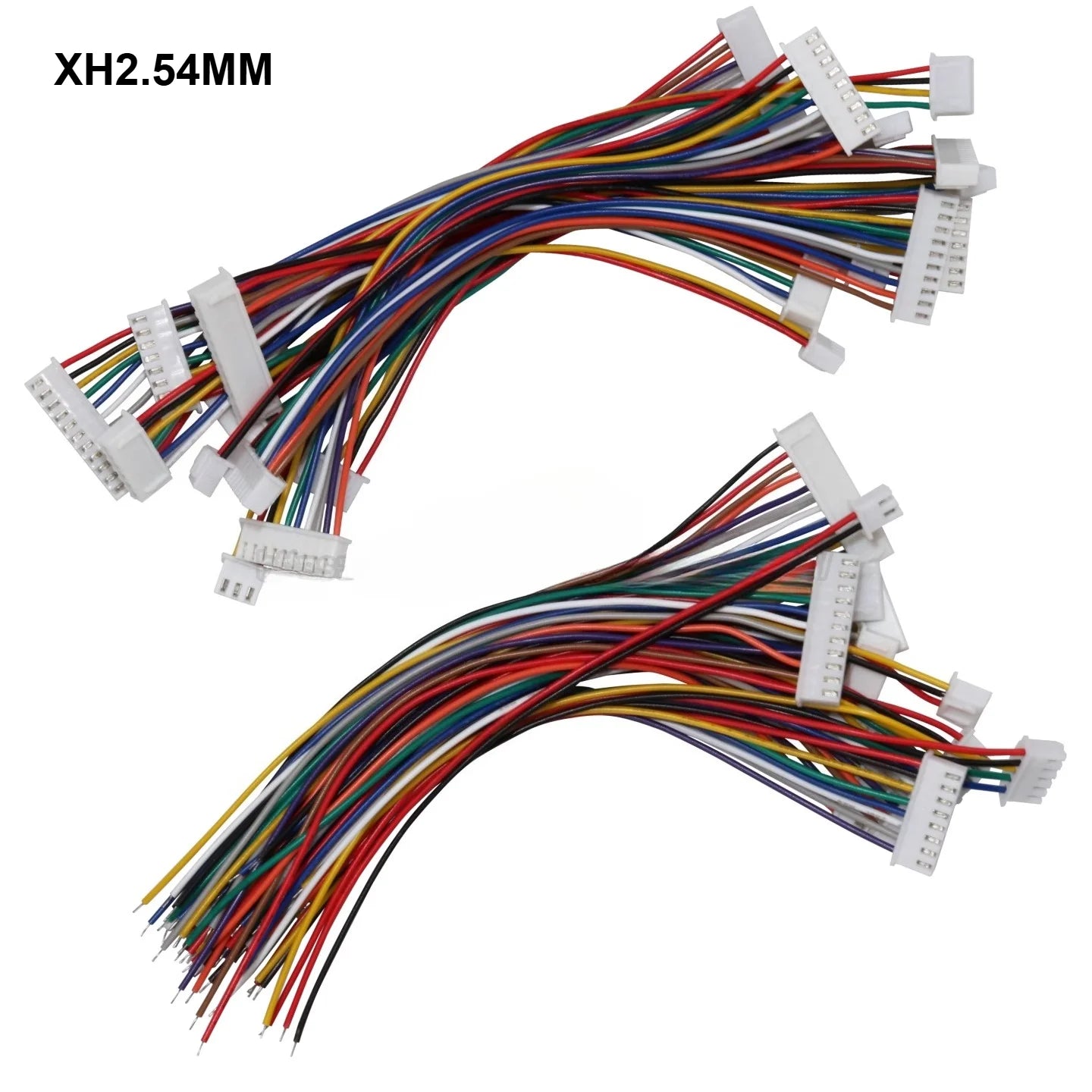 10pcs SH1.0/1.25 ZH1.5mm XH2.54/PH2.0mm Single Head Male Plug Connector 2P/3/4/5/6/7/8/9/10Pin 10cm 20cm Wire