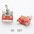 1PC  Car Metal SPDT SPST P0.05 15A 250V Terminal Stainless Steel Waterproof  12V Heavy Duty ON OFF ON ON Toggle Flick Switch