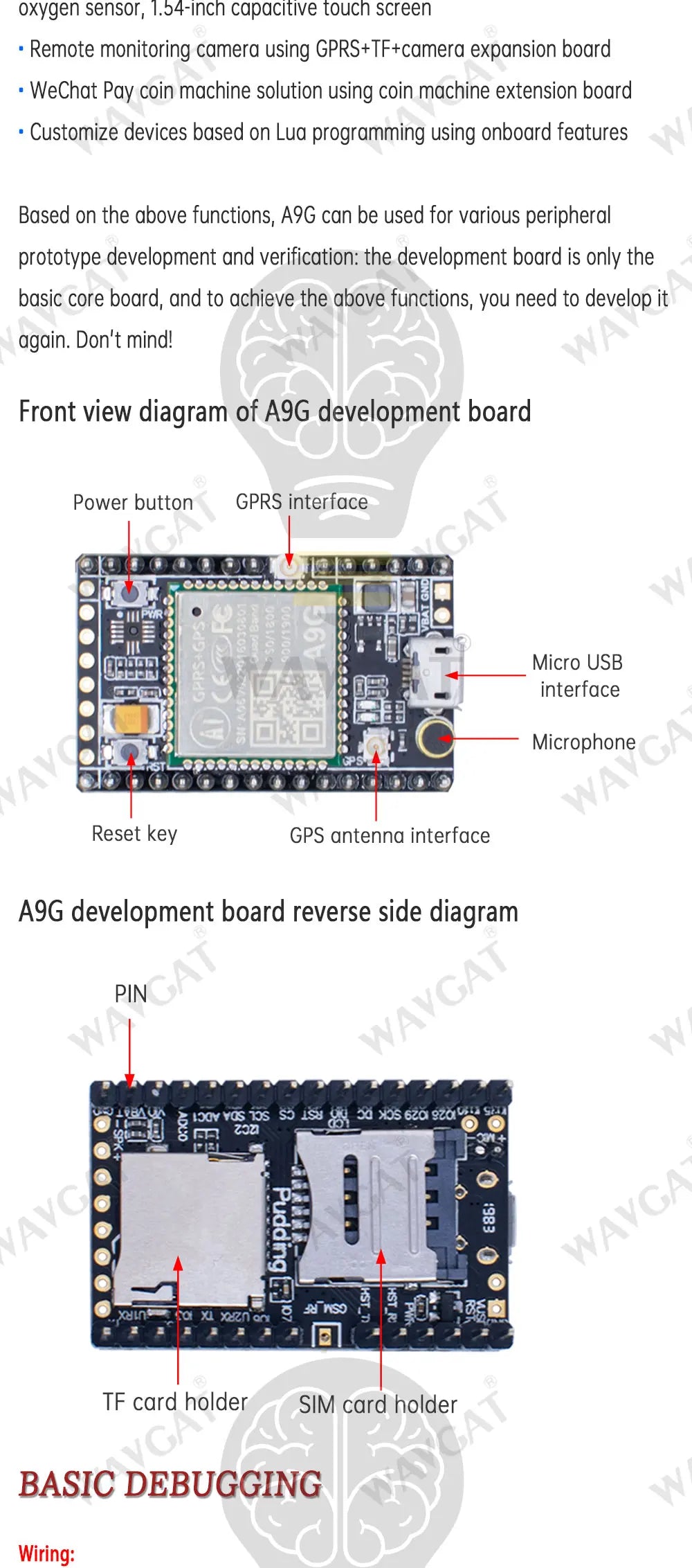 GSM / GPRS + GPS / BDS Development Board A9G Development Board \ SMS \ Voice \ Wireless Data Transmission + Positioning