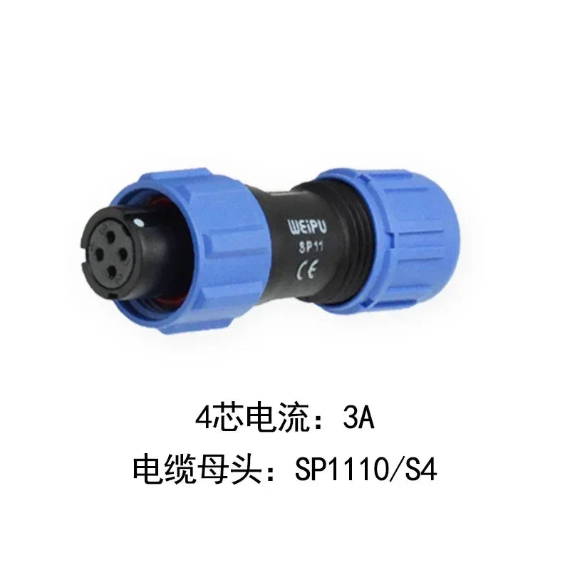 WEIPU IP67 SP1110/S SP1112/P  Female Plug Male Socket 2 3 4 5Pin Waterproof  Aviation Connector Power Adapter Charger SP11