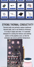 JARAPAD Thermal Putty For VGA GPU IC Processor Rapid Cooling Thermal Pad Replacement Heat Blocking Putty High Performance