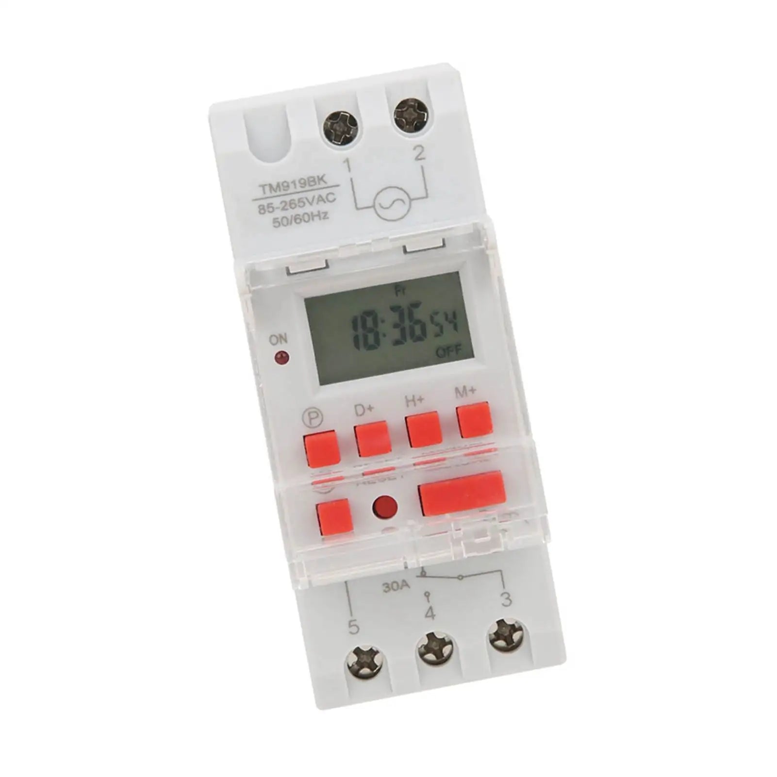 TM919BK  85~265V AC 30A LCD 7 Days Programmable Digital Timer Switches LCD Timer Switches