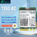 Kebidumei 7260 AC Bluetooth 4.0 WiFi 1200Mbps Wireless M.2 NGFF Wifi Network Card 802.11AC Dual Band 2.4G 5G For Laptop 7260NGW