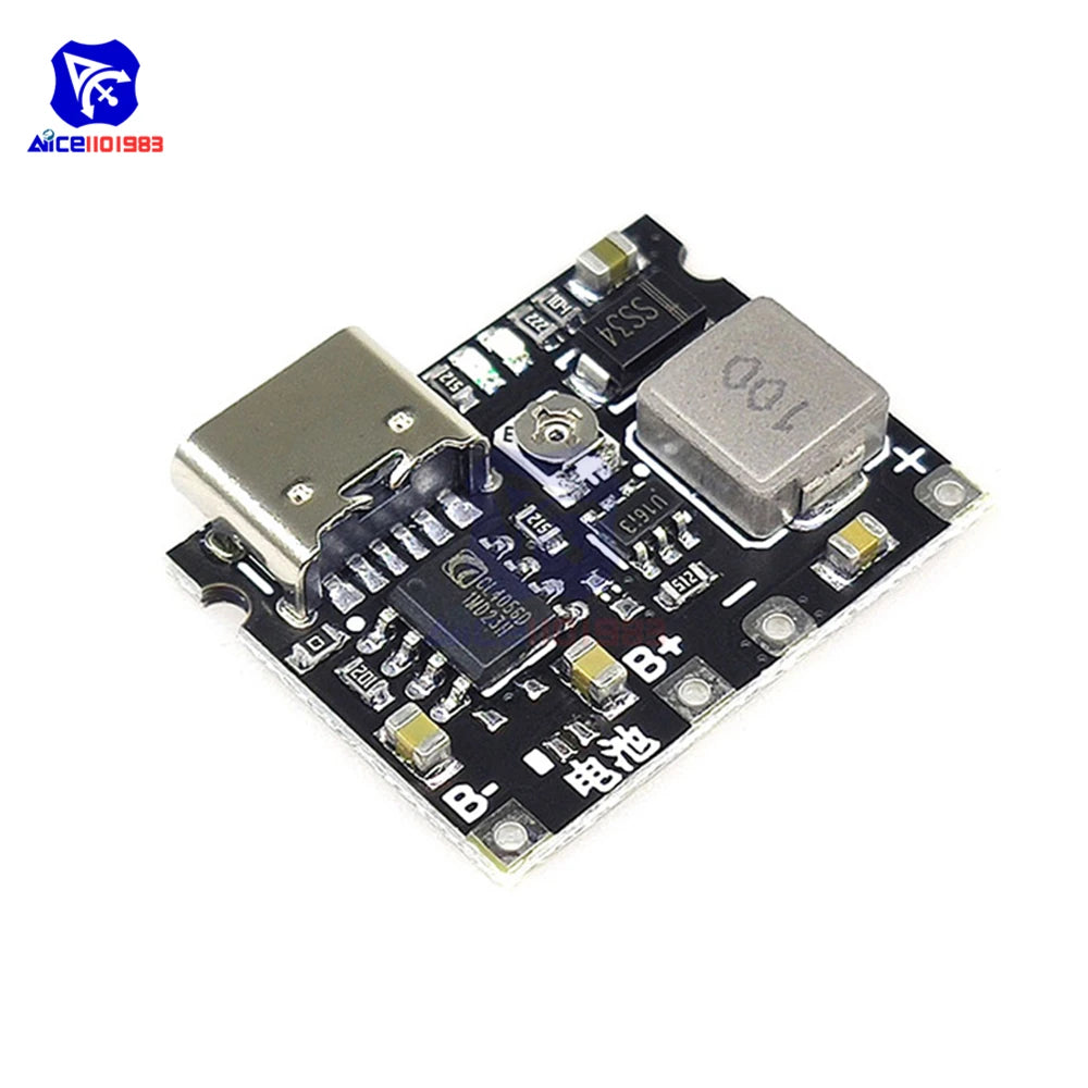 5PCS 3.7V to 5/9V 2A DC-DC Step Up Boost Module 18650 Lithium Battery Charging Discharging Board Type-C Booster Converter Module