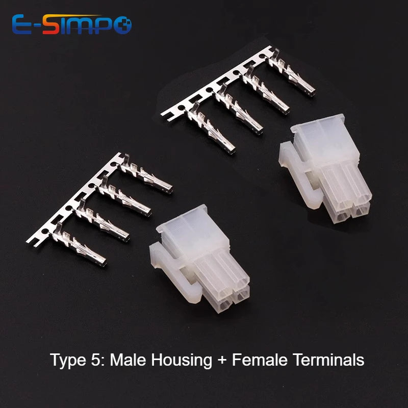 10Set MX4.2mm Pitch 5557/5558/5559/5569 0.165" Mini-Fit Dual Row 2*1-2*12P Female Receptacle Male Plug Pin Terminal Connector