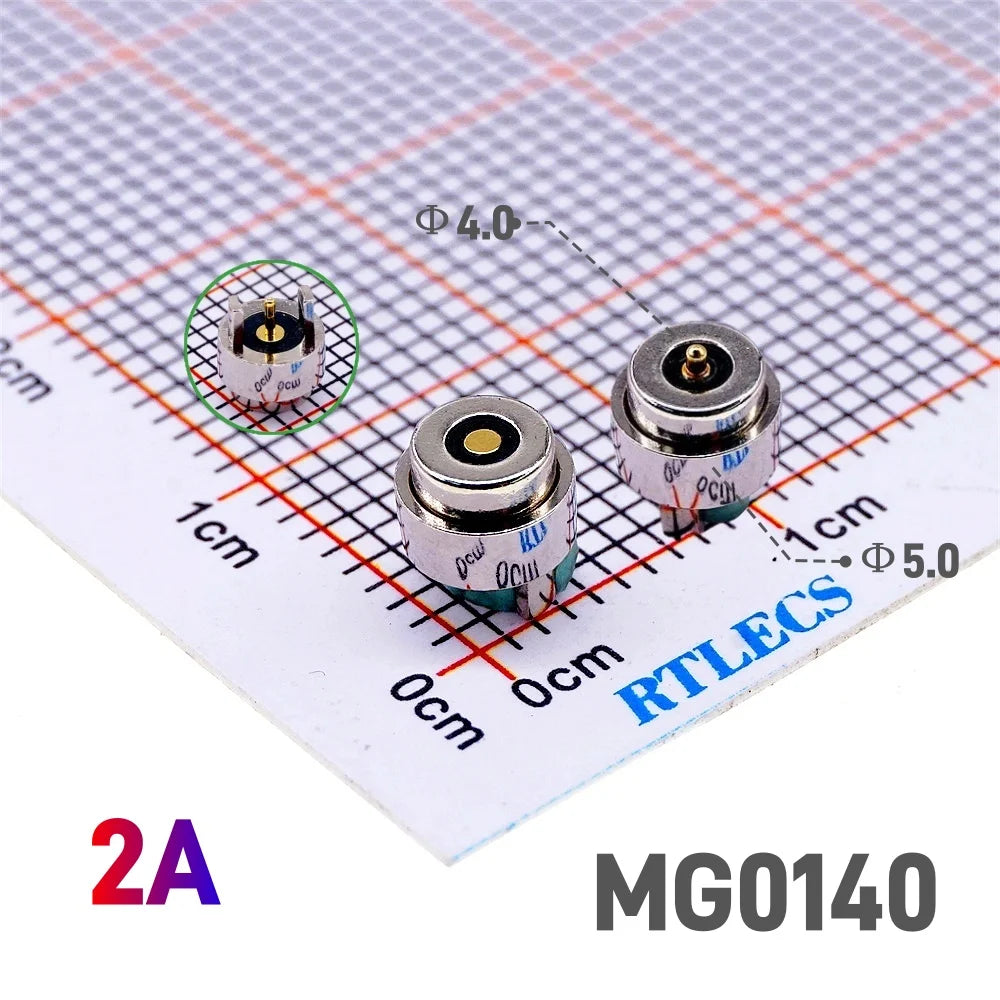 Mini 1 Pole 4.0 MM Dia Circular 2A Male Female Pogo Pin Connector Spring-Loaded USB Type-C Magnetic Charge Cable Wearable Type-C