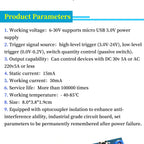 6-30V Micro USB Digital LCD Display Time Delay Relay Module Control Timer Switch Trigger Cycle Module XY-LJ02
